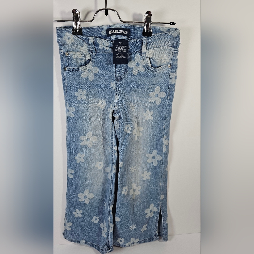 Blue Spice Kids Floral Blue Jeans‎